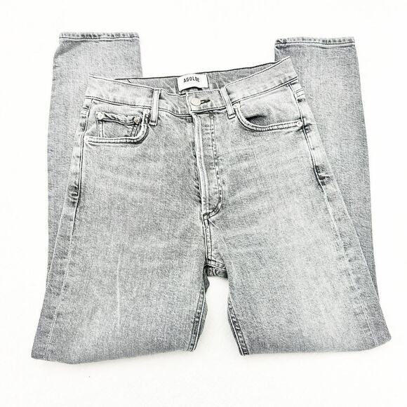AGOLDE Nico Gray Wash Button Fly High Rise Denim Jeans A093B-1138 Size 25 - Picture 4 of 9